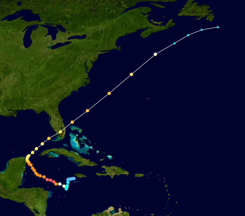 Trayectoria del huracán wilma