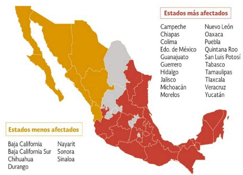 Estos serán los estados de México más afectados por la canícula 2023